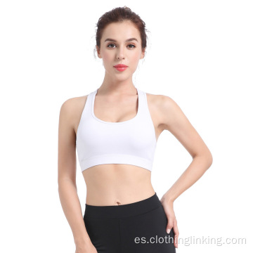 camisetas sin mangas de yoga para mujer con sujetador incorporado